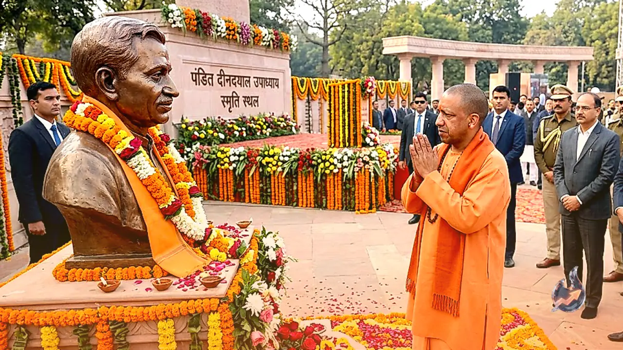 Yogi Adityanath Pays Tribute to Pandit Deendayal Upadhyaya on Birth Anniversary, Recalls Antyodaya and Integral Humanism