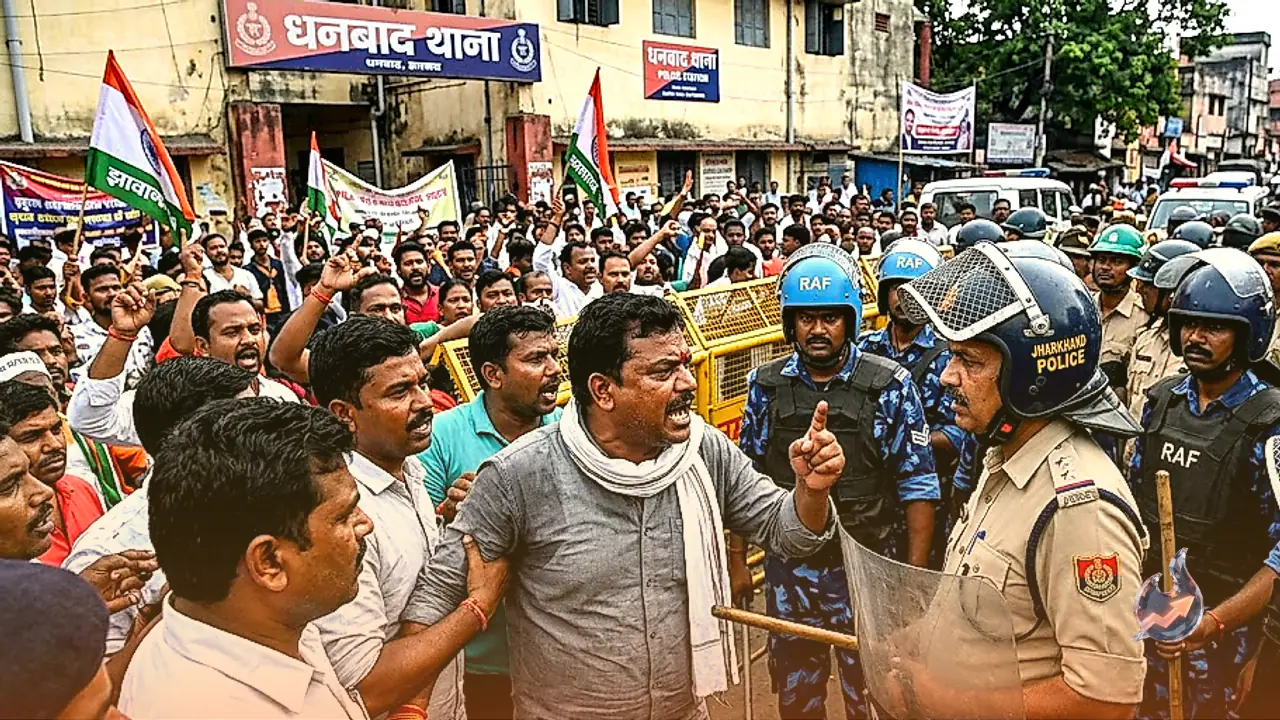 Political Tensions Peak in Jharkhand as MLA Jayram Mahato and Police Association Clash