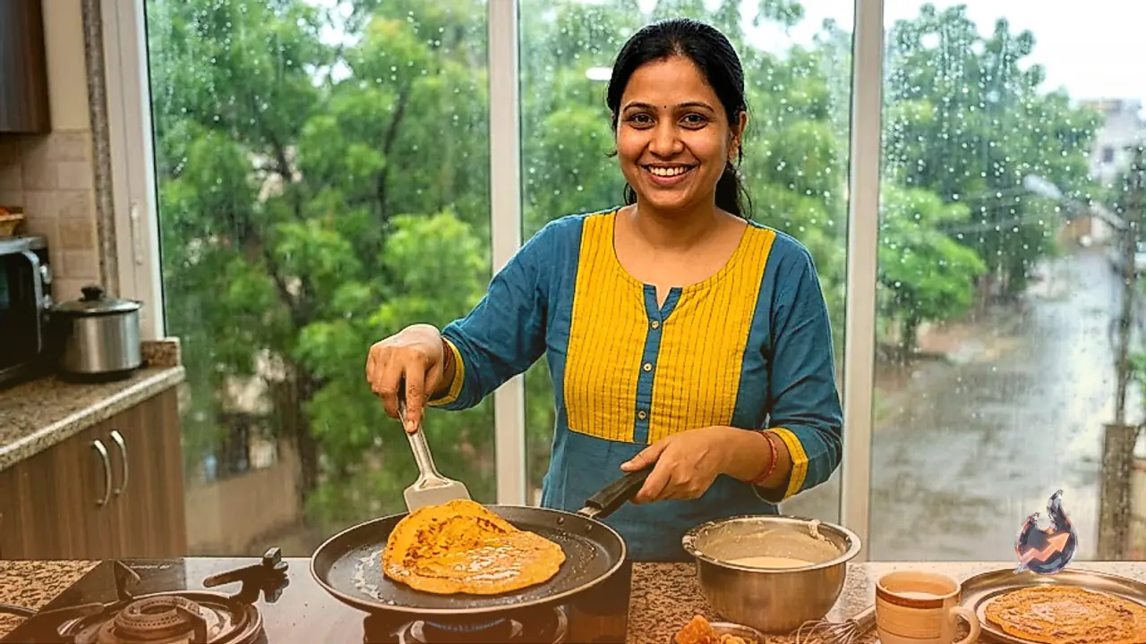 Pooja Kumari Sankhla Shares 5 Minute Sweet Wheat Flour Chilla Recipe Perfect for Rainy Mornings