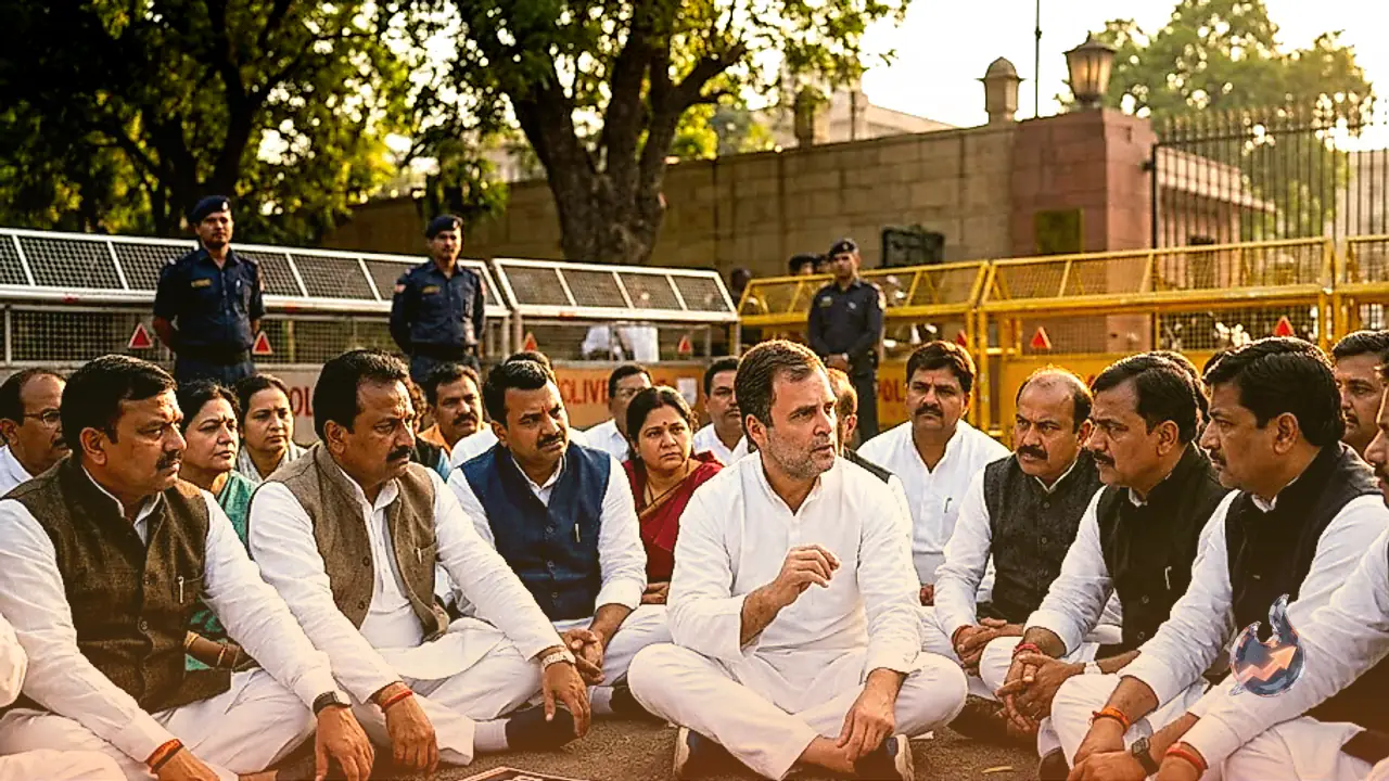 Sit-in Outside PM Modi's Residence Sparks Political Storm, BJP's Sambit Patra Slams Rahul Gandhi