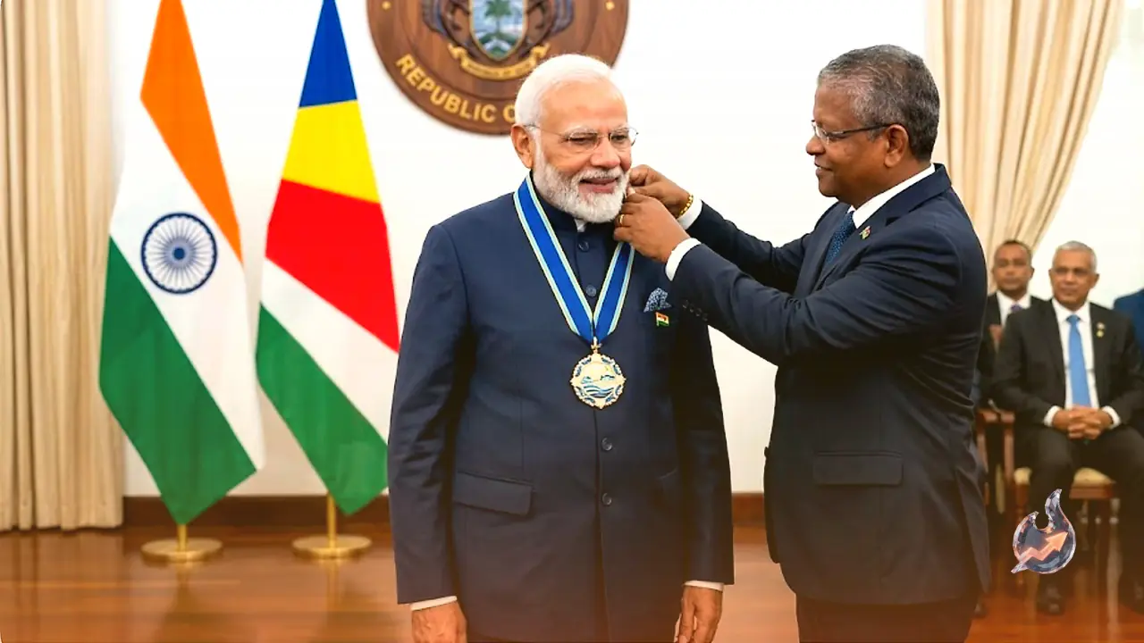 Prime Minister Narendra Modi Receives Seychelles' Highest 'Guardian of the Blue Horizon' Award