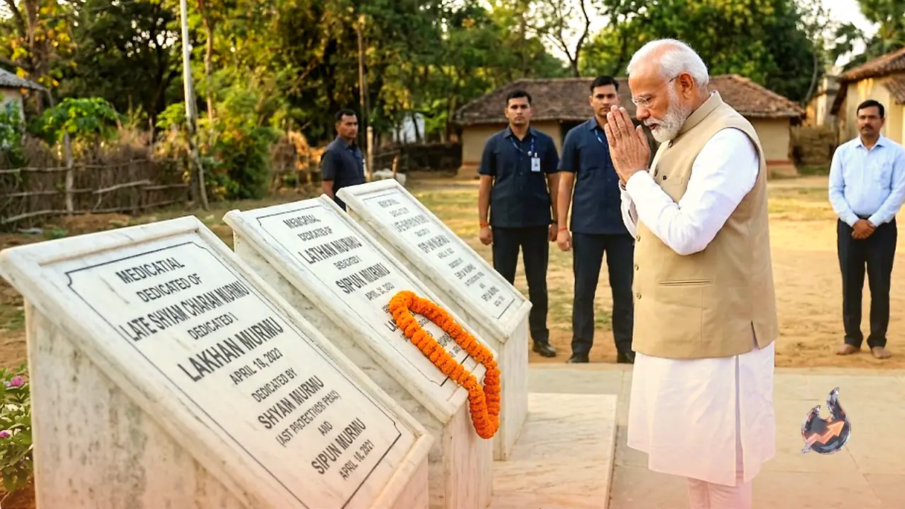 PM Narendra Modi Pays Homage at Memorials in Pahadpur, Applauds President’s Inspiring Courage