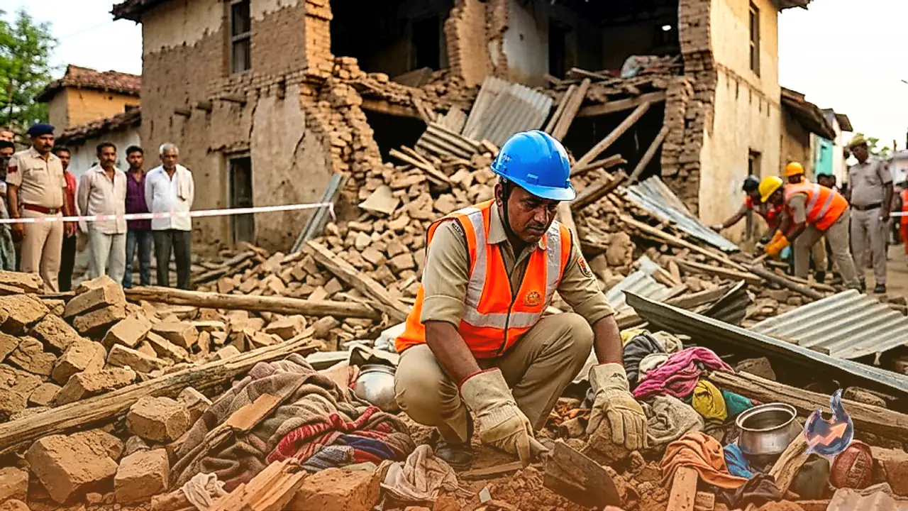 Century-Old House Collapses in Pratapgarh's Mahuli Village, Killing Six Sleeping Family Members