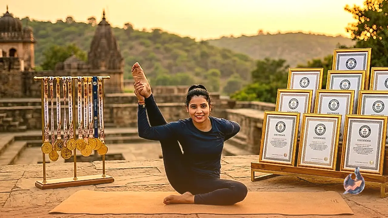 Pratibha Pandey from Mirzapur Sets 11 Yoga Records in a Single Day