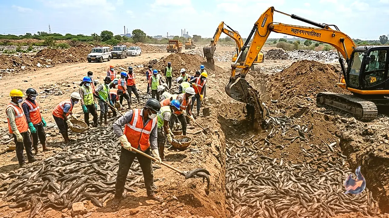 Massive Crackdown on Illegal Thai Mangur: 164 Tons of Toxic Fish Buried in Nagpur