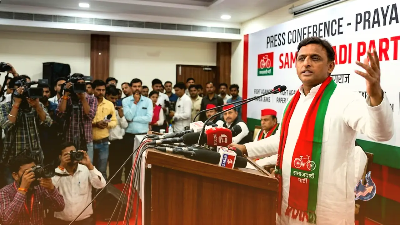 Akhilesh Yadav targets BJP in Prayagraj over paper leak incidents