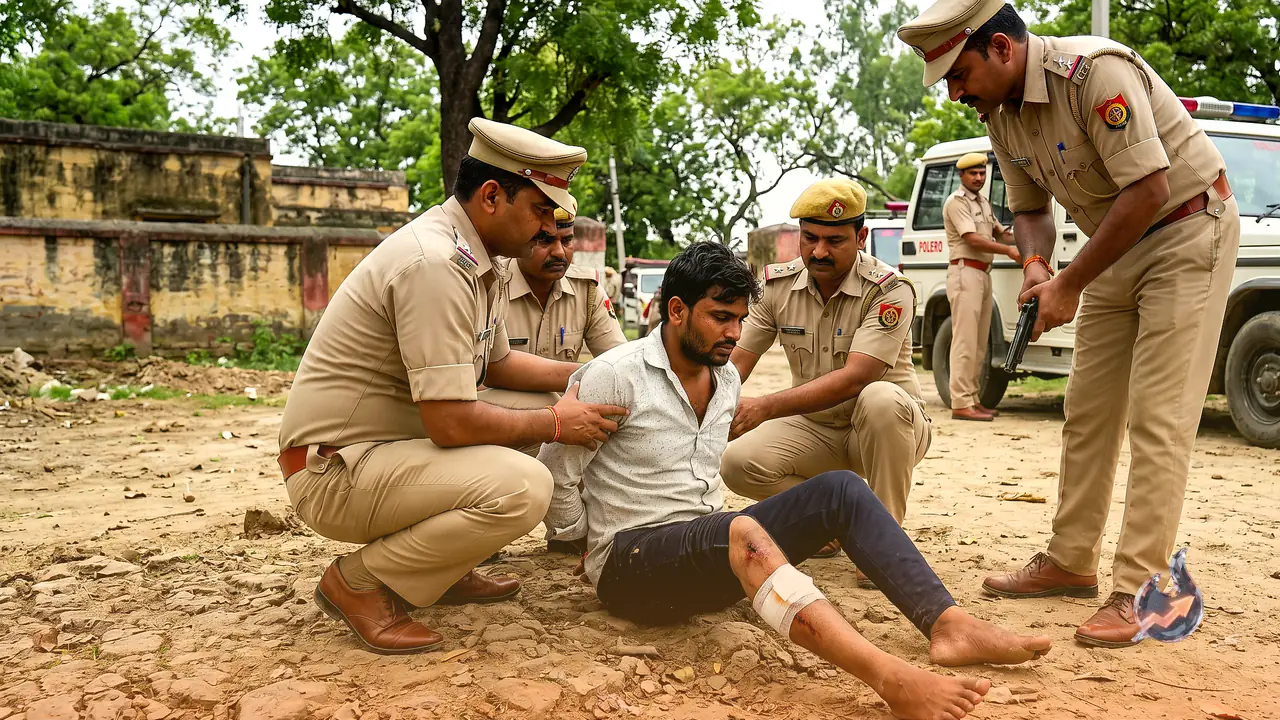 Prayagraj Triple Murder Cracked in 12 Hours, Accused Lover Himanshu Yadav Shot in Leg While Trying to Snatch a Cop's Pistol