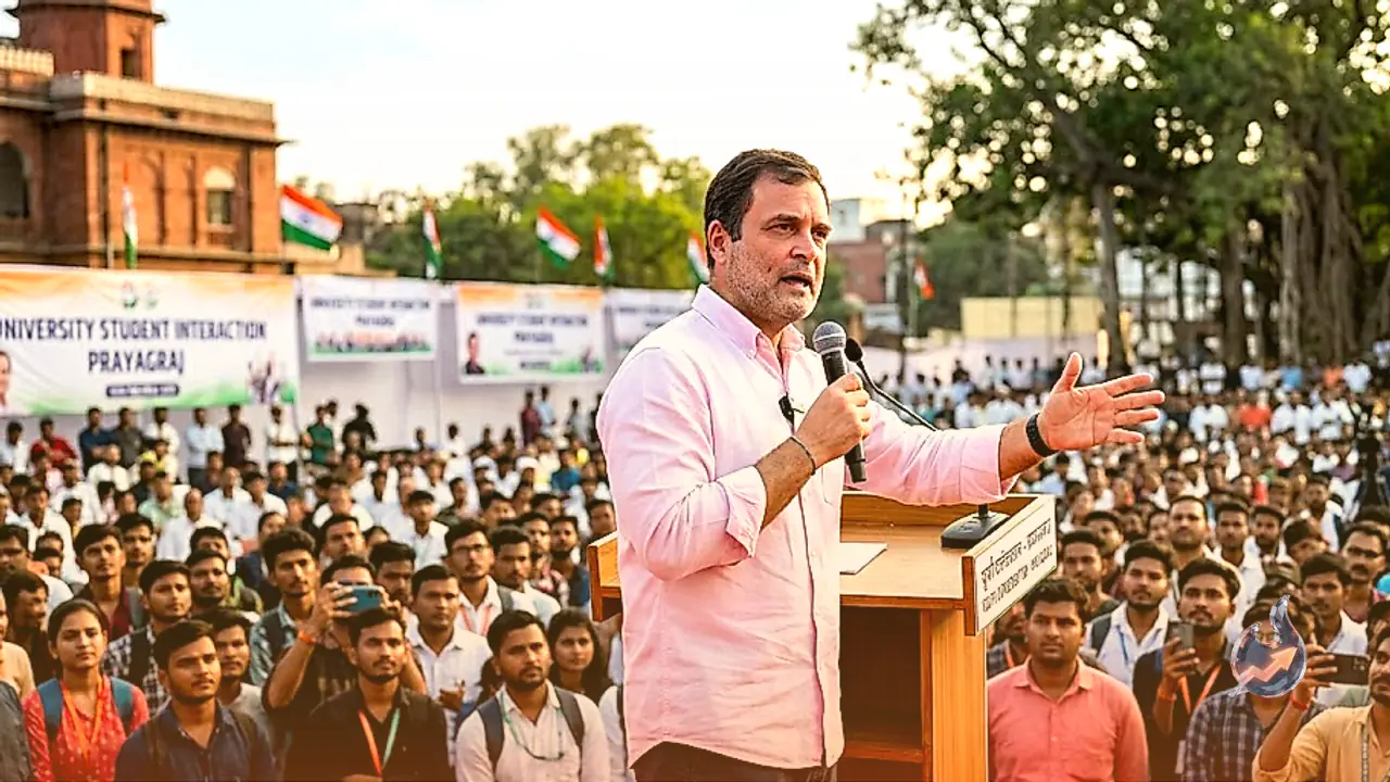 प्रयागराज में राहुल गांधी का गुलाबी शर्ट अवतार: केवल फैशन का हिस्सा या युवा आंदोलनों से जुड़ने का नया राजनीतिक संदेश