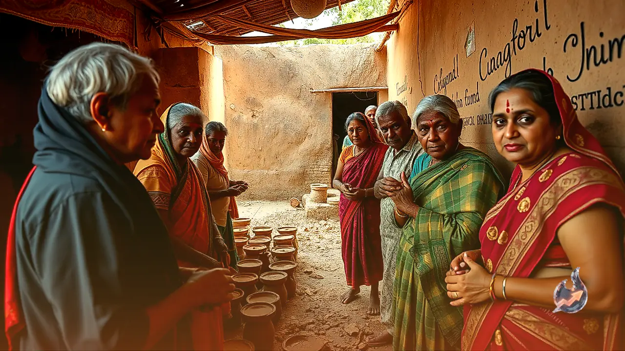 Preserving Heritage Through Muggu Folk Art On An Earthen Threshold