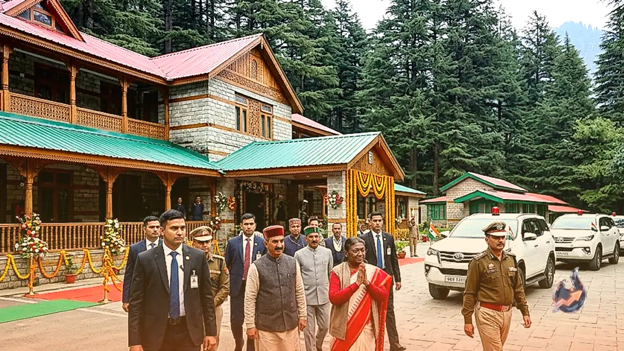 President Droupadi Murmu Reaches Manali on Himachal Tour, Halts at Historic Circuit House as Traffic Diverted for Atal Tunnel