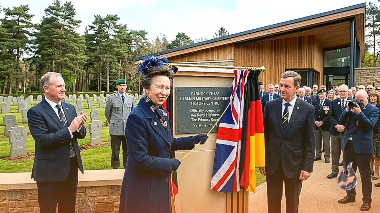 Princess Anne opens new history centre at Cannock Chase German Military Cemetery in UK