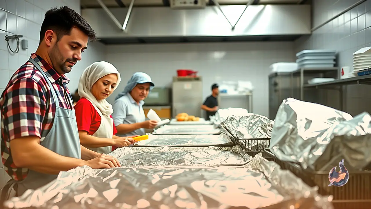 Proper use of aluminum foil keeps food fresh and safe for a longer duration
