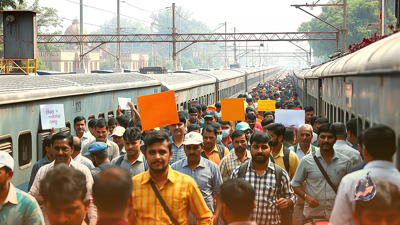 दिल्ली में विरोध प्रदर्शन के चलते राजधानी और तेजस समेत कई प्रमुख ट्रेनें रद्द