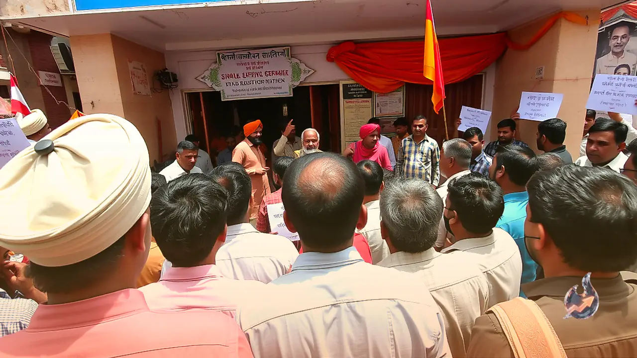 शिवगंज में संत त्रिवेणीगिरी महाराज की संदिग्ध मृत्यु पर आक्रोश, न्याय की मांग को लेकर थाने के सामने संतों का महाधरना