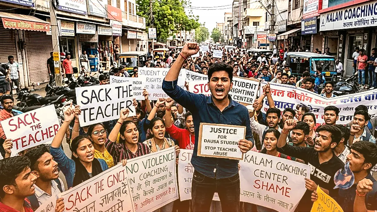 Protests Erupt in Gopalpura After Coaching Teacher Slaps Student Over Test Paper