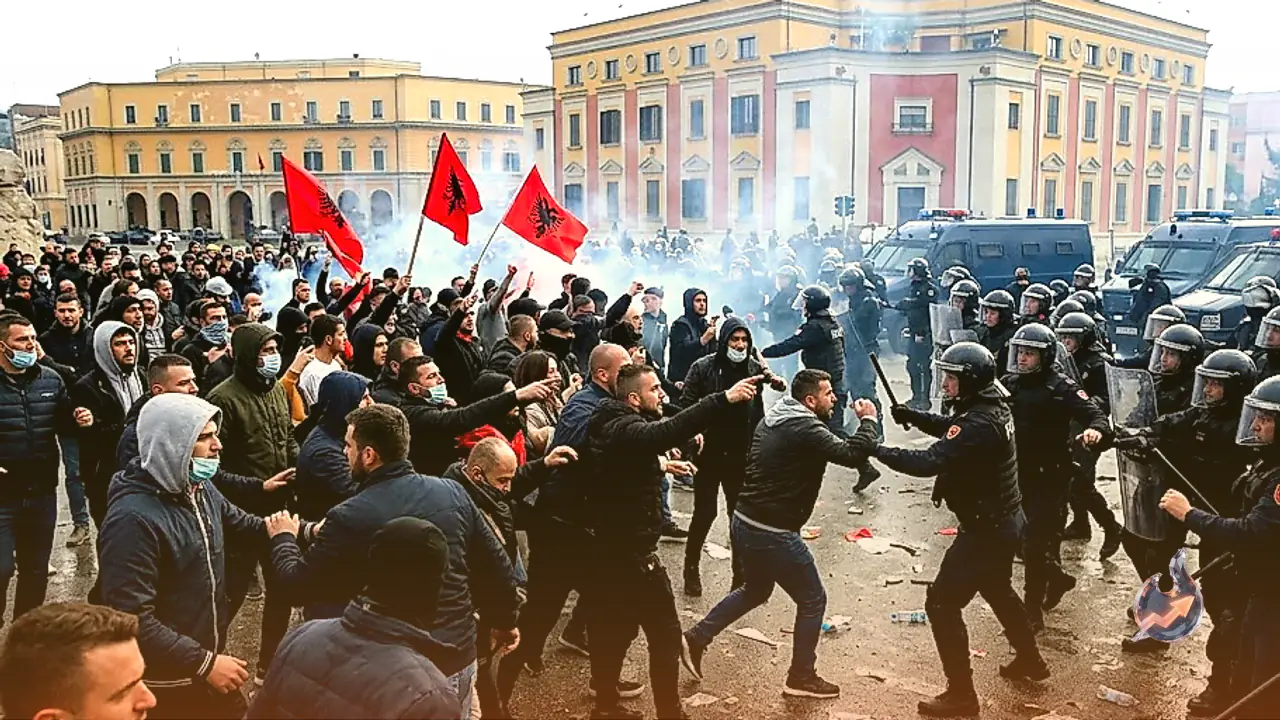 Protests intensify in Albania as clashes break out in Tirana during anti-government demonstrations