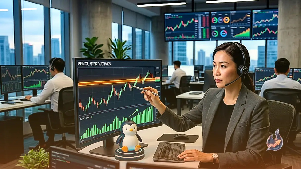 PENGU Tests Key 50-Day EMA as Surge in Derivatives Open Interest Signals Potential Breakout