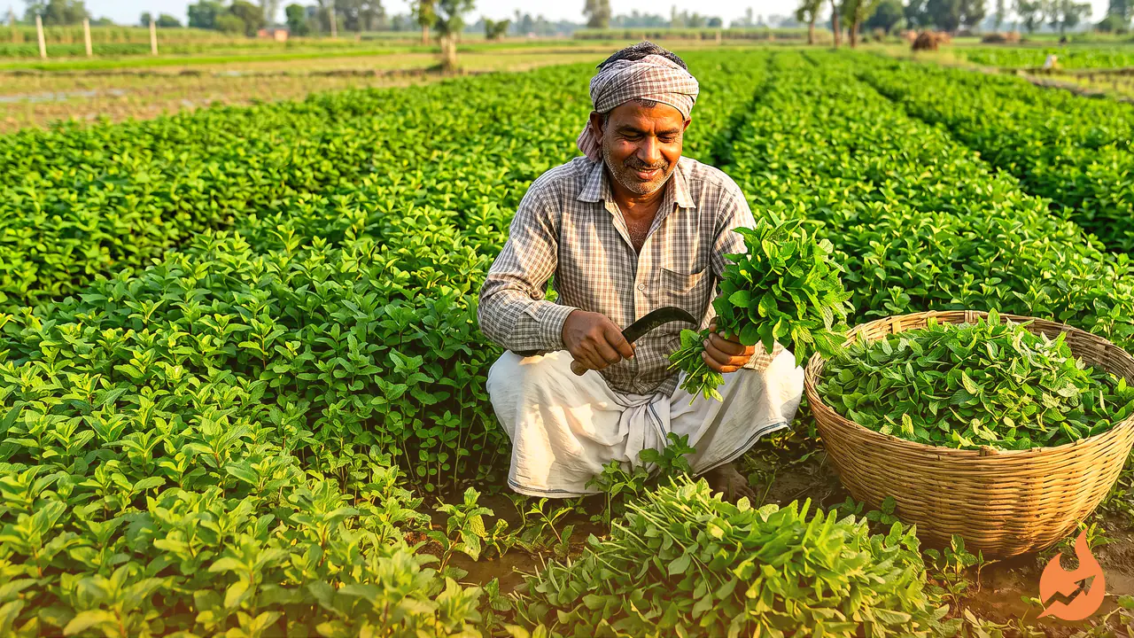 Year-Round Earnings From Mint: A Bahraich Farmer Explains Sowing to Harvest, Step by Step