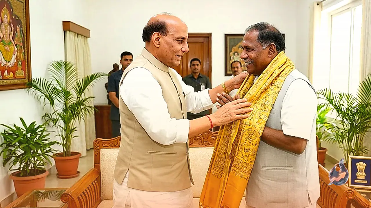 Defense Minister Rajnath Singh Extends Birthday Greetings to Puducherry Chief Minister N. Rangasamy