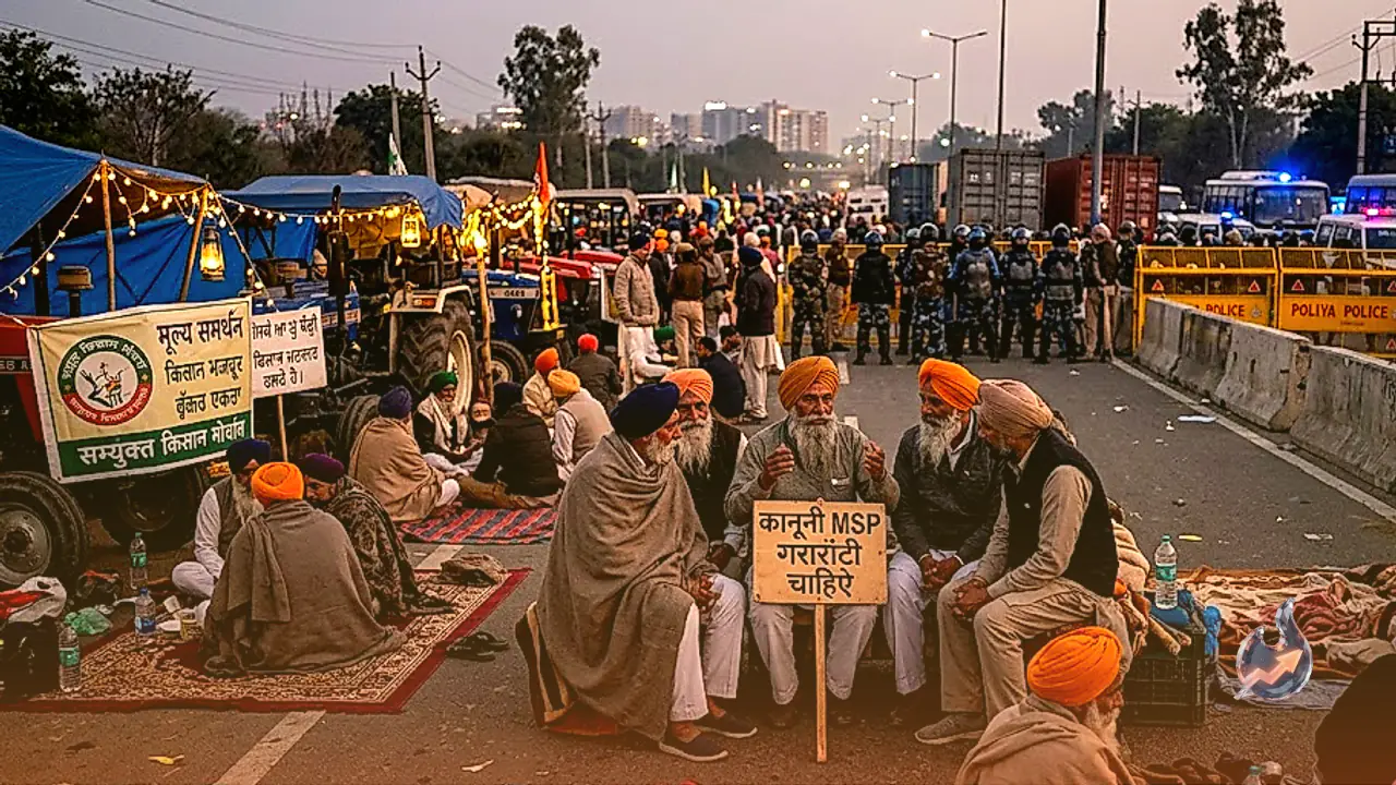 Punjab Farmers Begin 7-Day Border Sit-In Near Chandigarh Demanding Legal MSP Guarantee and Policy Changes