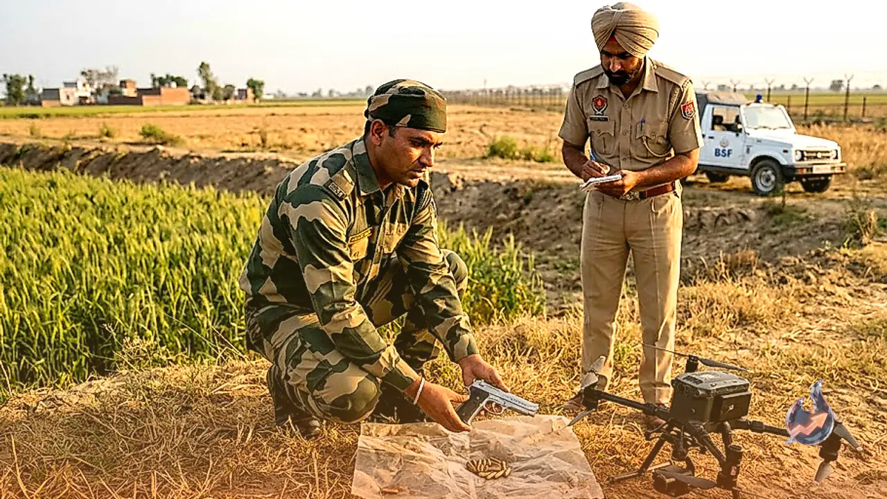 पंजाब सीमा पर घुसा पाकिस्तानी ड्रोन ढेर, फाजिल्का से चीनी पिस्टल और कारतूस जब्त