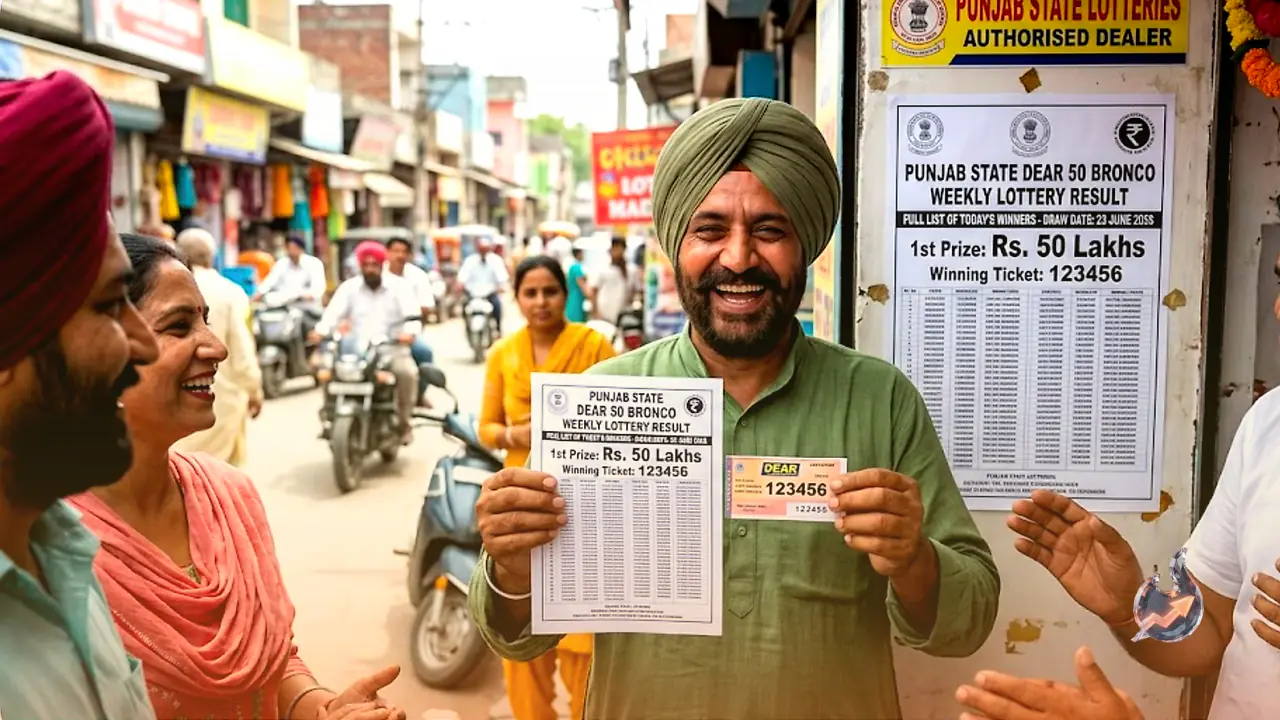 पंजाब स्टेट डियर 50 ब्रोंको लॉटरी परिणाम: आज के विजेताओं की पूरी सूची