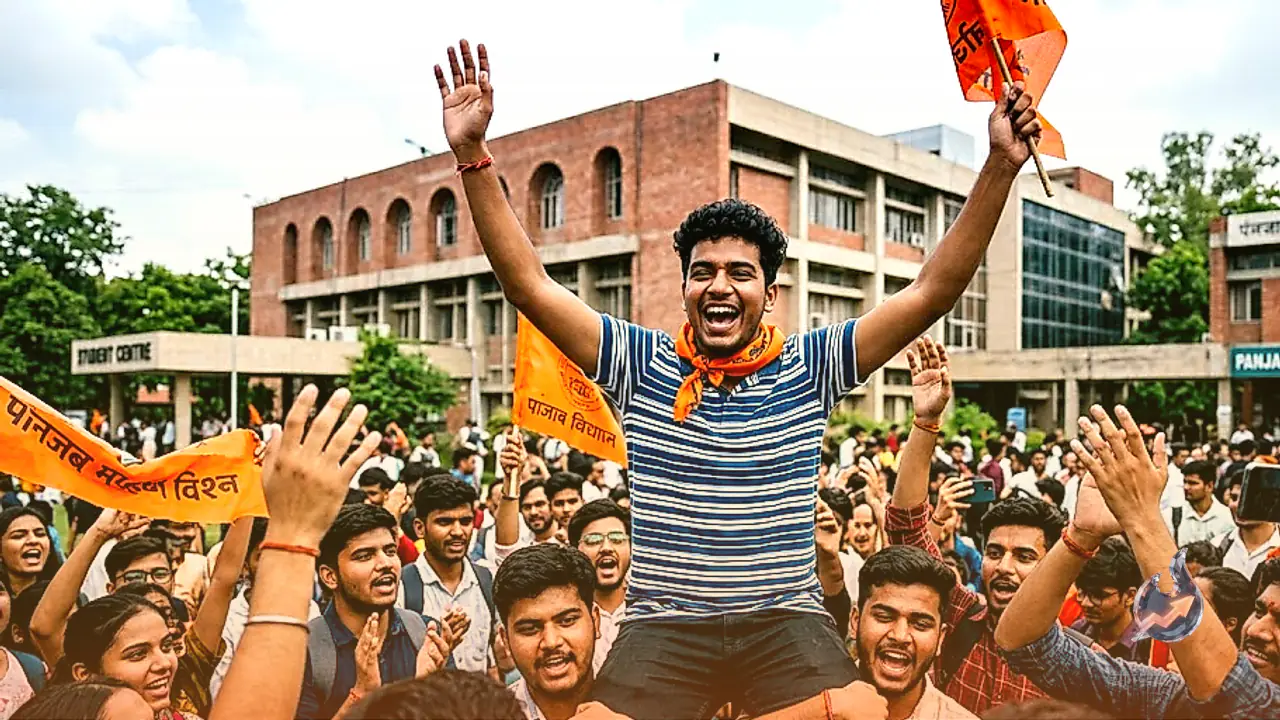 Ankit Bidhan Secures Massive Win in Panjab University Student Elections for ABVP