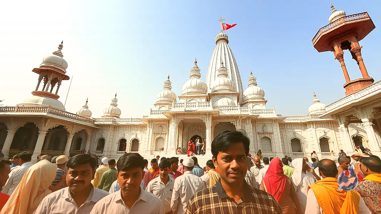 Pure Makrana Marble with 99 Percent Calcium Shapes Grand Veer Tejaji Temple in Kharnal
