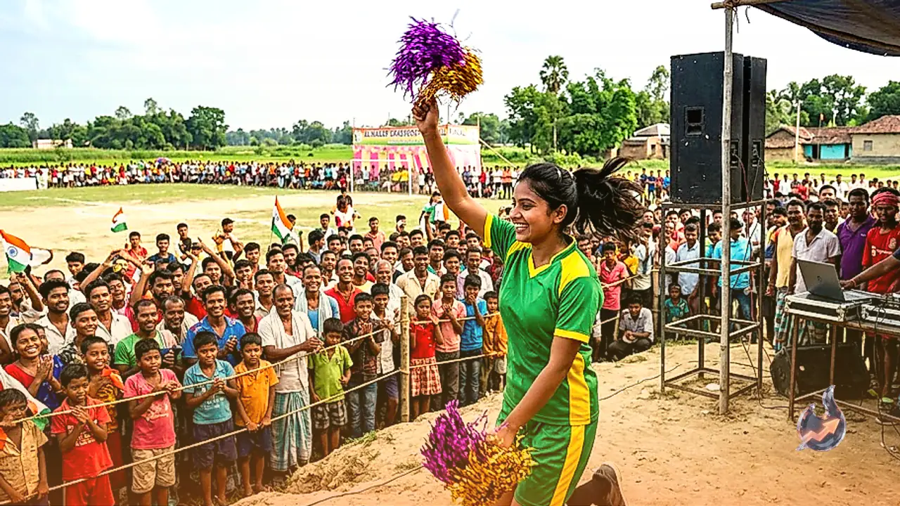 Unique Football Showdown in Purnia: Cheer Dancers and Music Electrify Alinagar Final