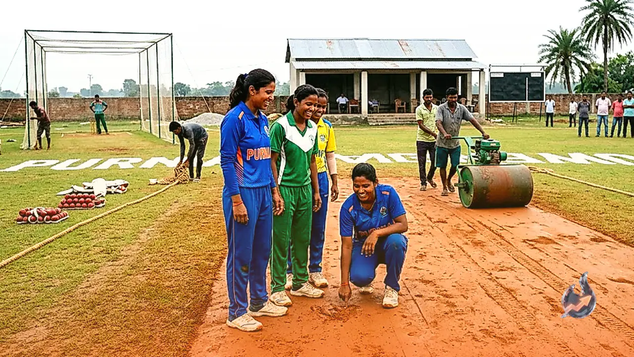 Purnia readies specialized turf pitch with Mokama clay for inaugural women's cricket league
