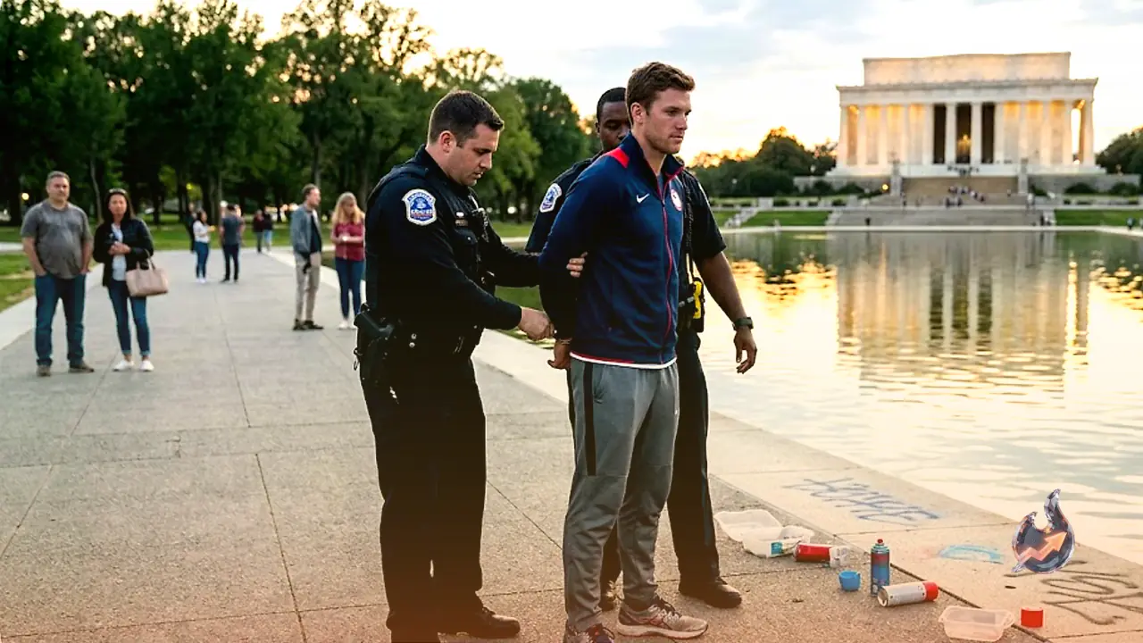 Donald Trump Posts on Truth Social About Former Olympian Arrested for Allegedly Vandalizing Reflecting Pool