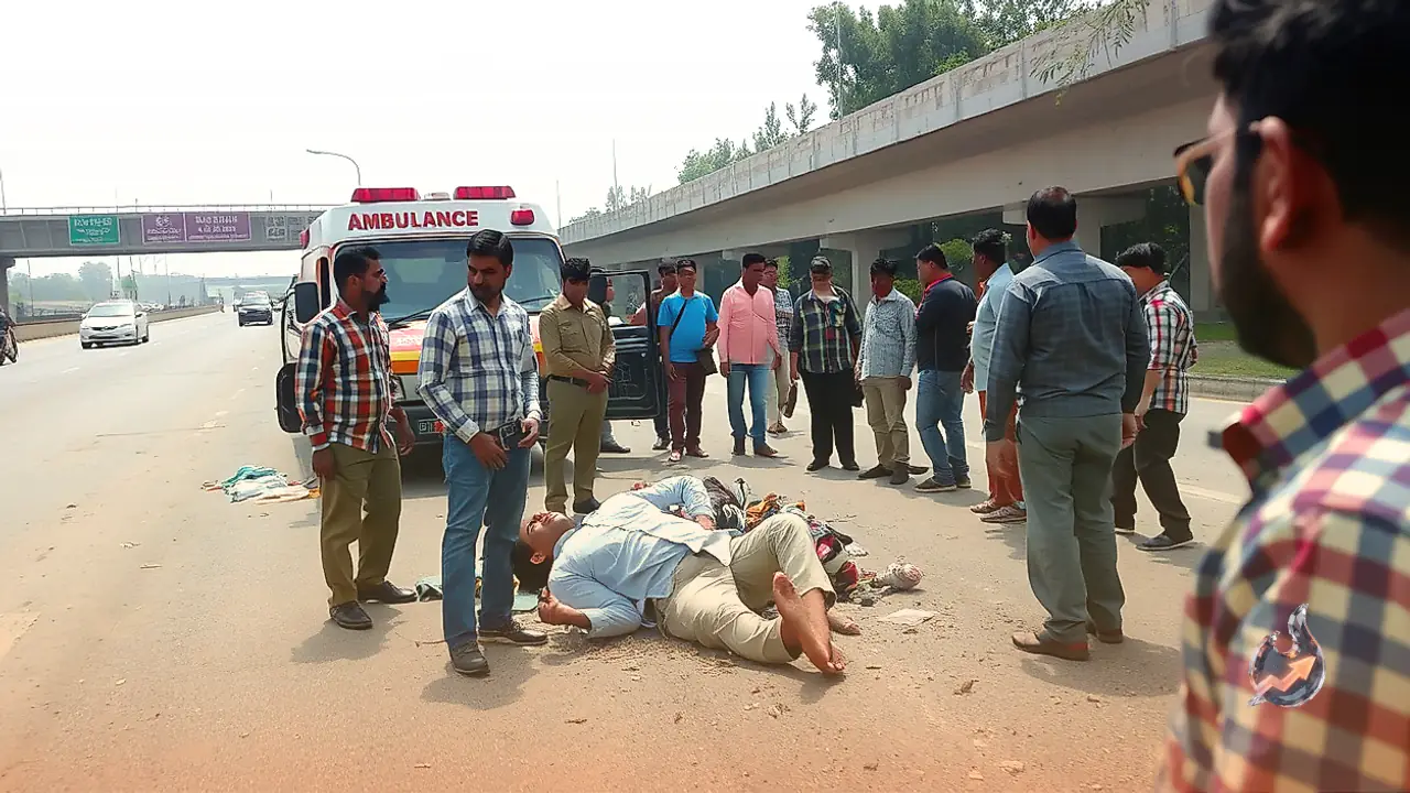 Purvanchal Expressway Tragedy: Fallen Subedar Major's Son and Three Others Killed in Ambulance Crash
