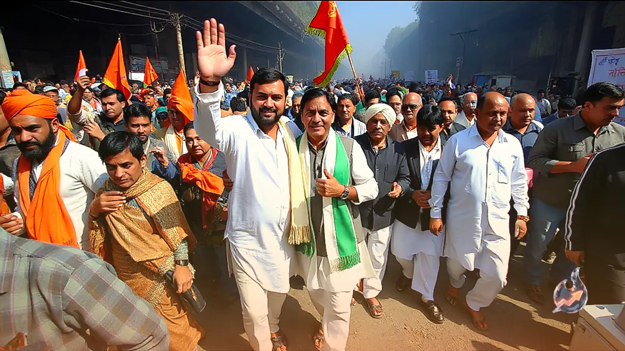 Pushkar Singh Dhami Leads Mass Rally in Srinagar to Champion Good Governance