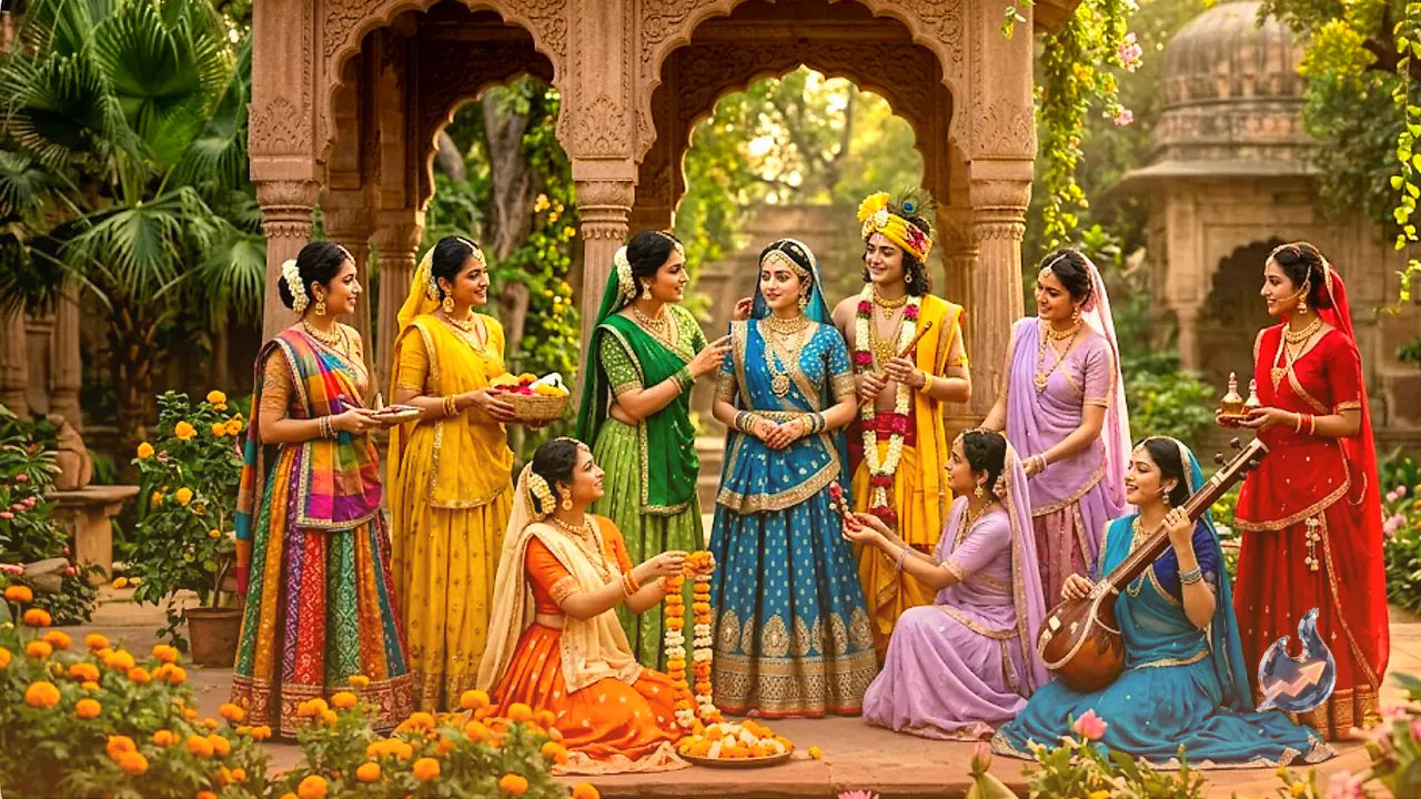 The Divine Companions: Meet the Eight Friends Who Shaped the Leelas of Radha and Krishna in Vrindavan