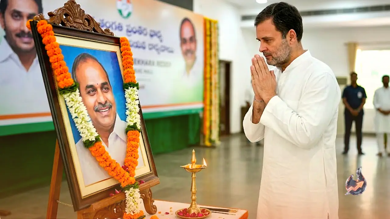 Rahul Gandhi pays tribute to former Andhra Pradesh CM Y.S. Rajasekhara Reddy
