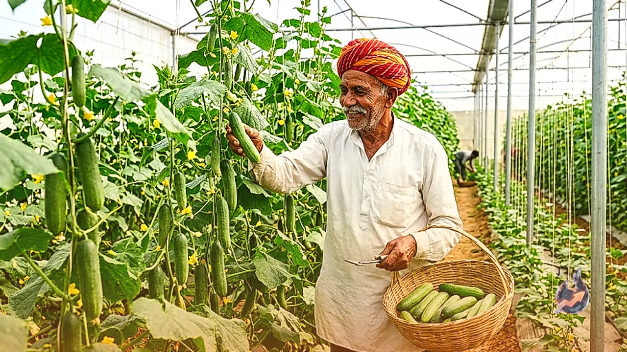 Rajasthan Farmer Sonaram Yadav, 70, Earns Lakhs Growing Cucumbers in Polyhouse