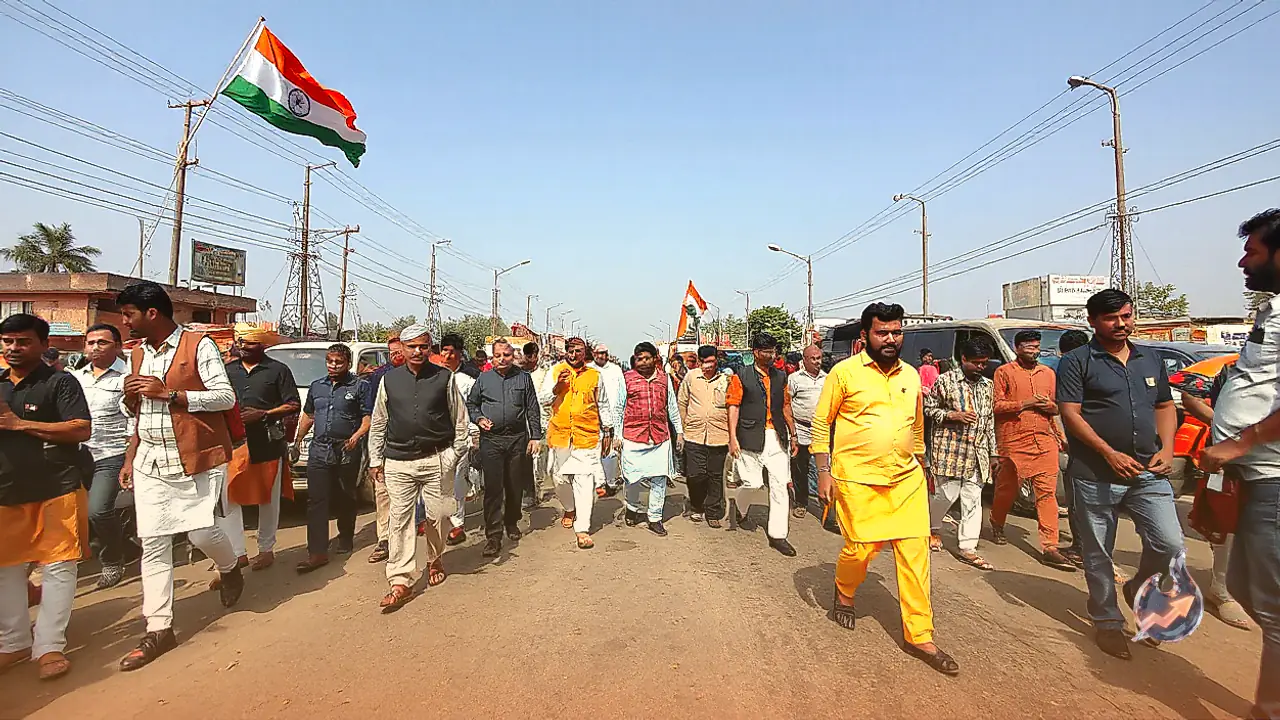 Rajasthan BJP Hits the Streets as CM Bhajan Lal Attacks Congress in Kota Ahead of Scindia Led March in Alwar
