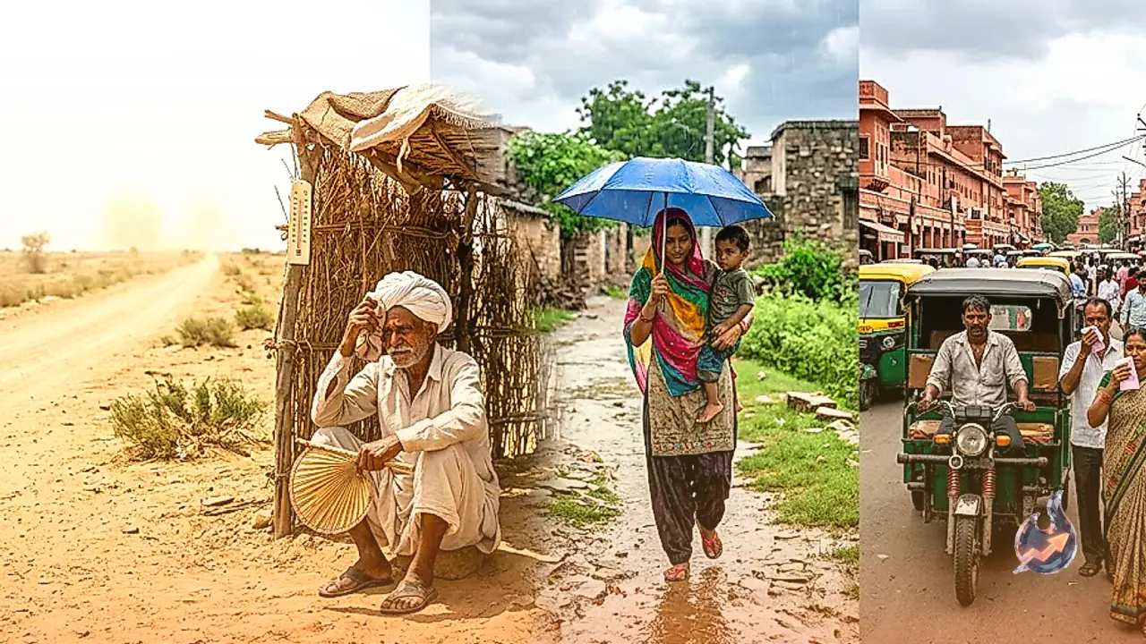 Rajasthan Weather Forecast: Heatwaves in Sriganganagar, Rainfall in Alwar, and High Humidity in Jaipur