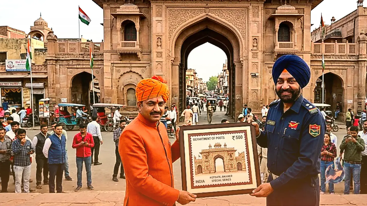 Postal Department Honours Bikaner's Historic Kotgate on Special 500-Rupee Stamp Series