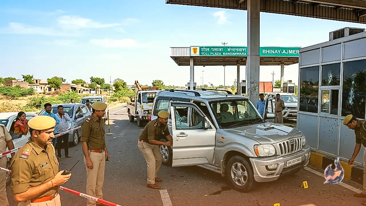 Gunfire Erupts at Bandanwara Toll Plaza in Rajasthan as Attackers Abandon Vehicle and Flee