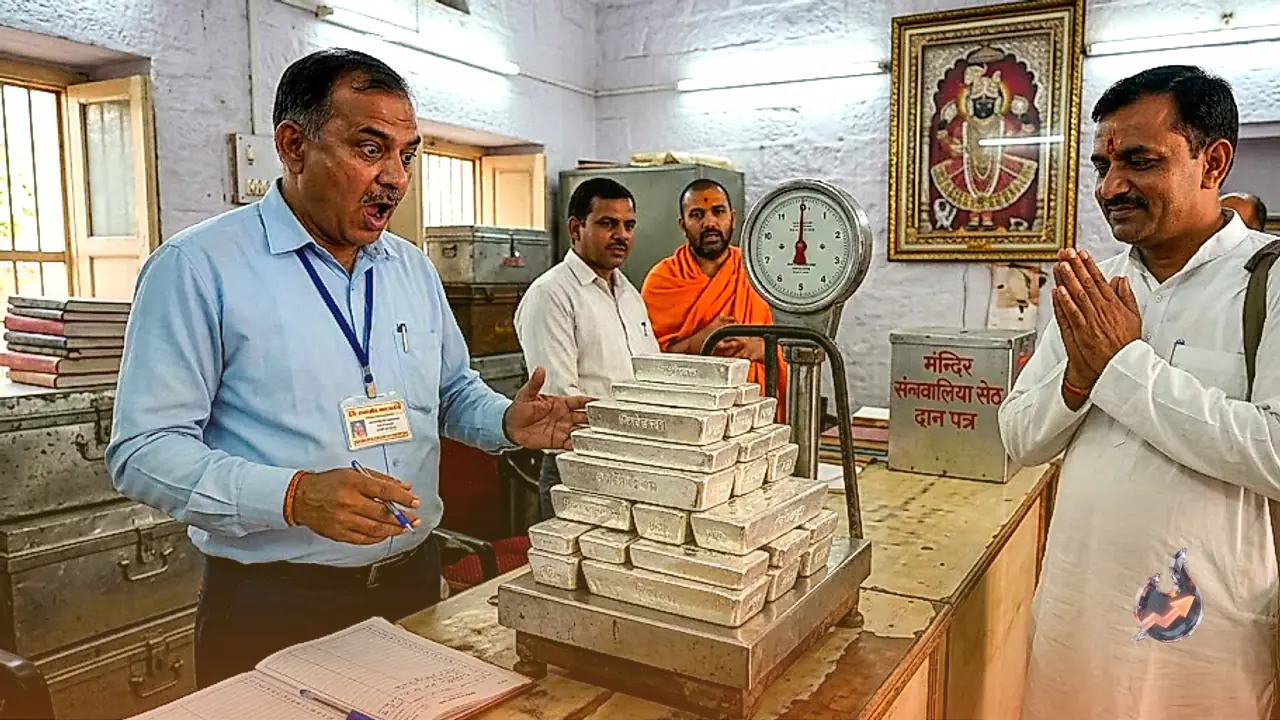 राजस्थान के चित्तौड़गढ़ स्थित सांवलिया सेठ मंदिर पहुंचा देवास का श्रद्धालु, एक साथ दान कर दी 11.4 किलोग्राम कीमती चांदी