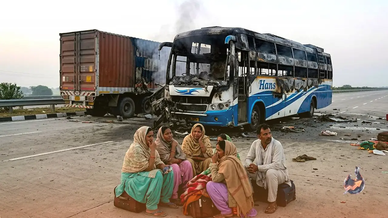 Sleeping Driver Sparks Bus Inferno in Dausa, 8 Pilgrims Dead as Families Wait an Hour for Help