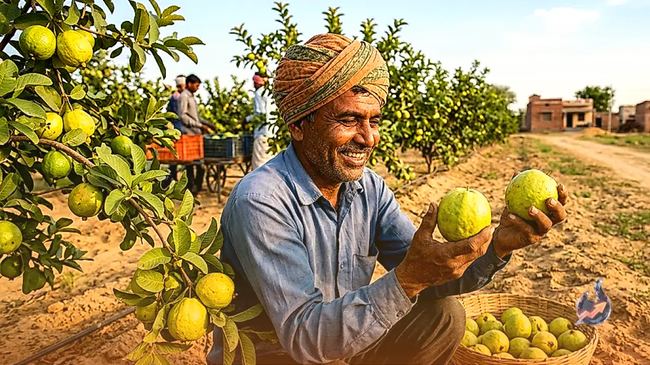 Farmers in Gurla, Rajasthan Earn Big with L-49 Guava Cultivation, Netting Up to Rs 60,000 per Hectare