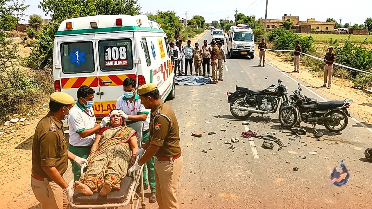 राजस्थान के रेनवाल में दो मोटरसाइकिलों के बीच जोरदार भिड़ंत, दो लोगों ने गंवाई जान और तीन गंभीर घायल