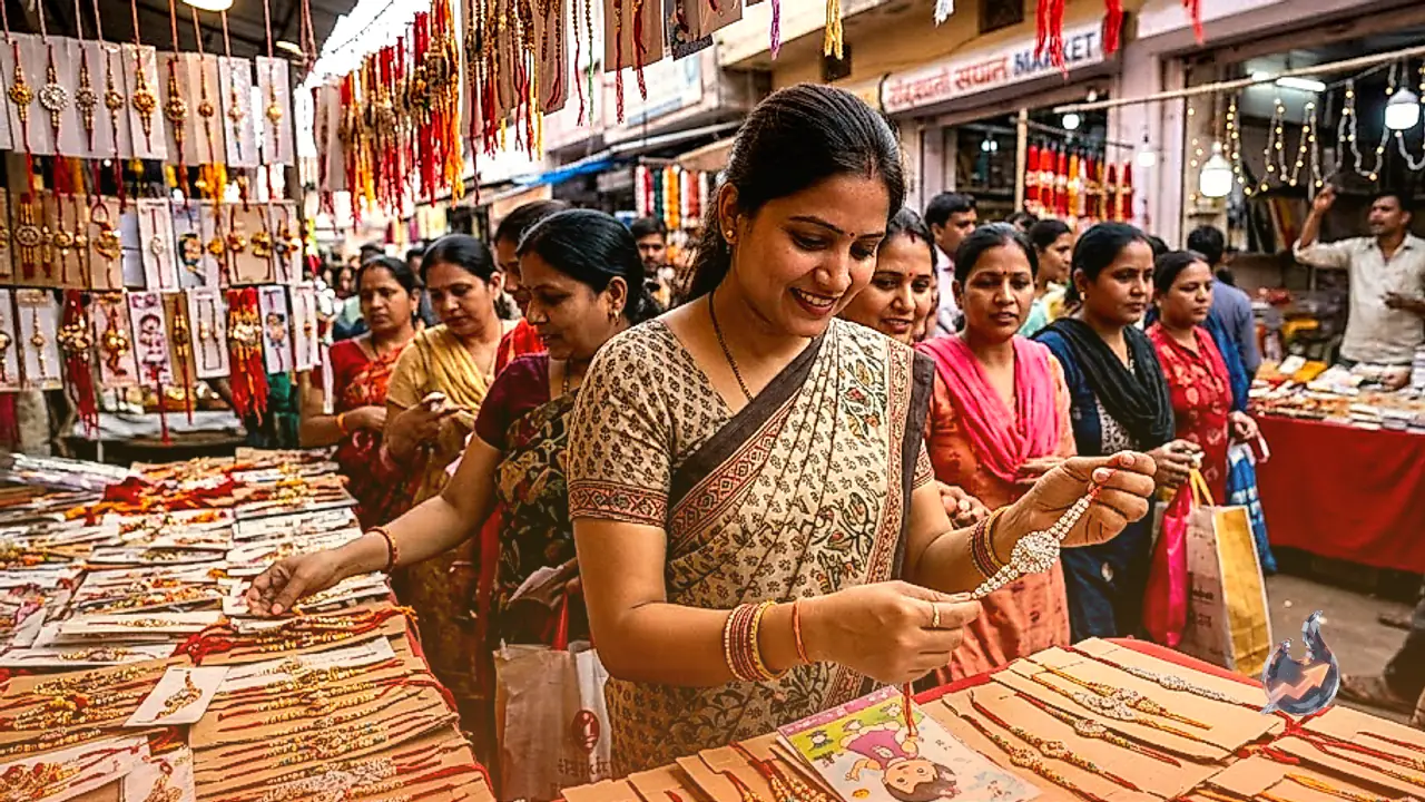 Festive Frenzy in Sikar as Over 200 Stalls See High Demand for Diamond and Cartoon Rakhis