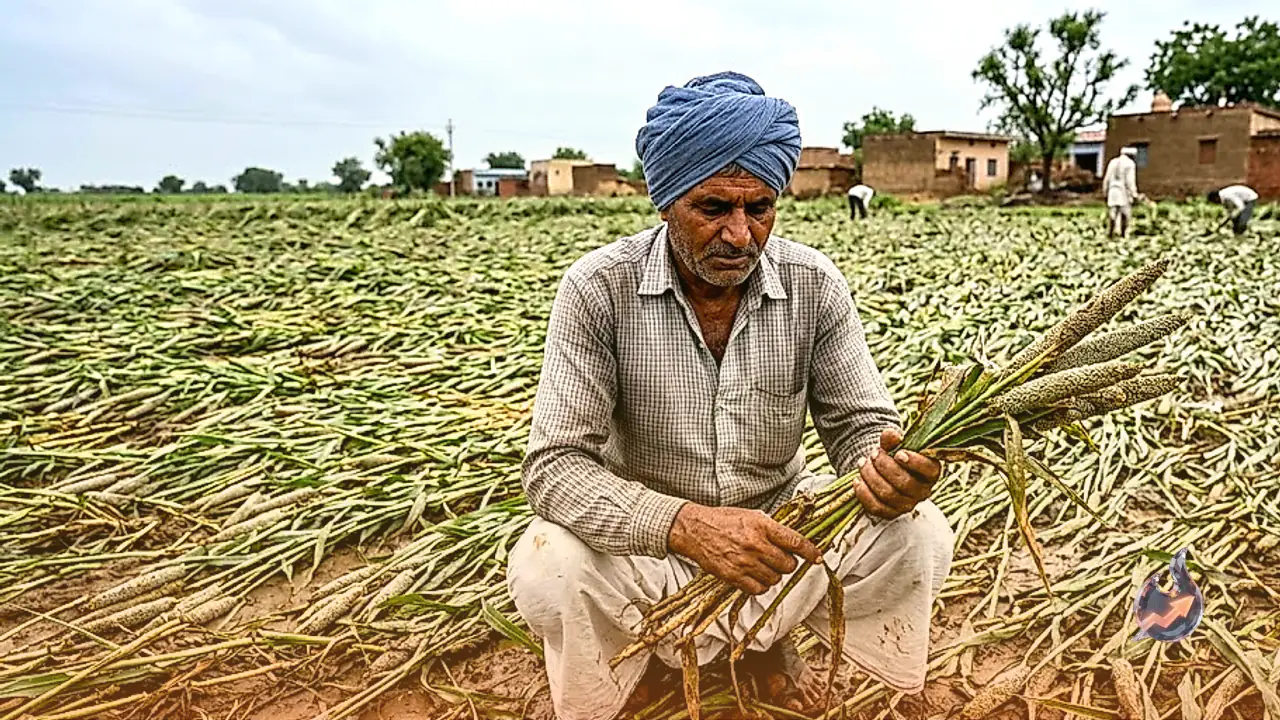 Severe Storm Wreaks Havoc in Tonk, Destroying 150 Bigha of Millet Crops as Farmers Seek Urgent Relief