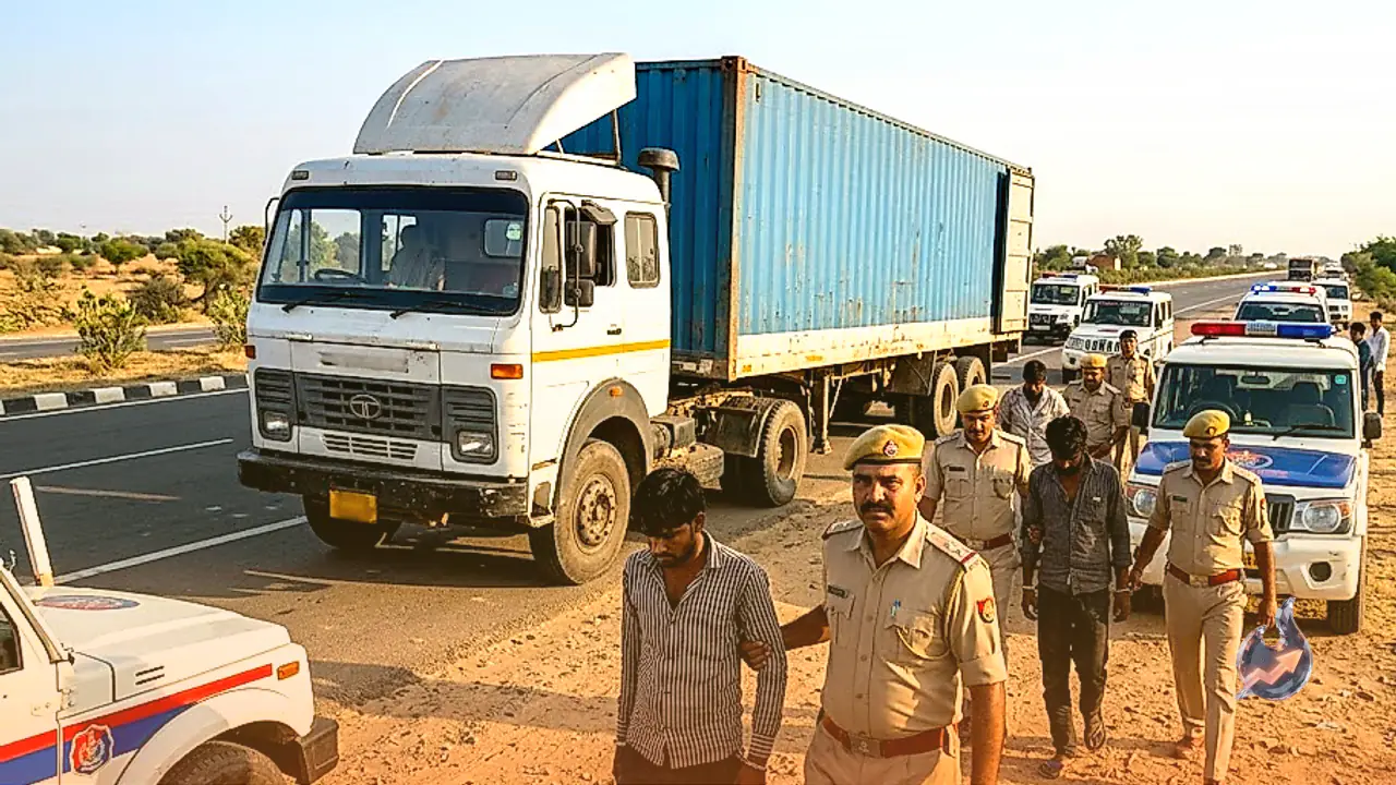 राजस्थान में ट्रेलर से चोरी करने वाला अंतरराज्यीय गिरोह बेनकाब, 650 किलोमीटर पीछा कर पुलिस ने 5 को दबोचा