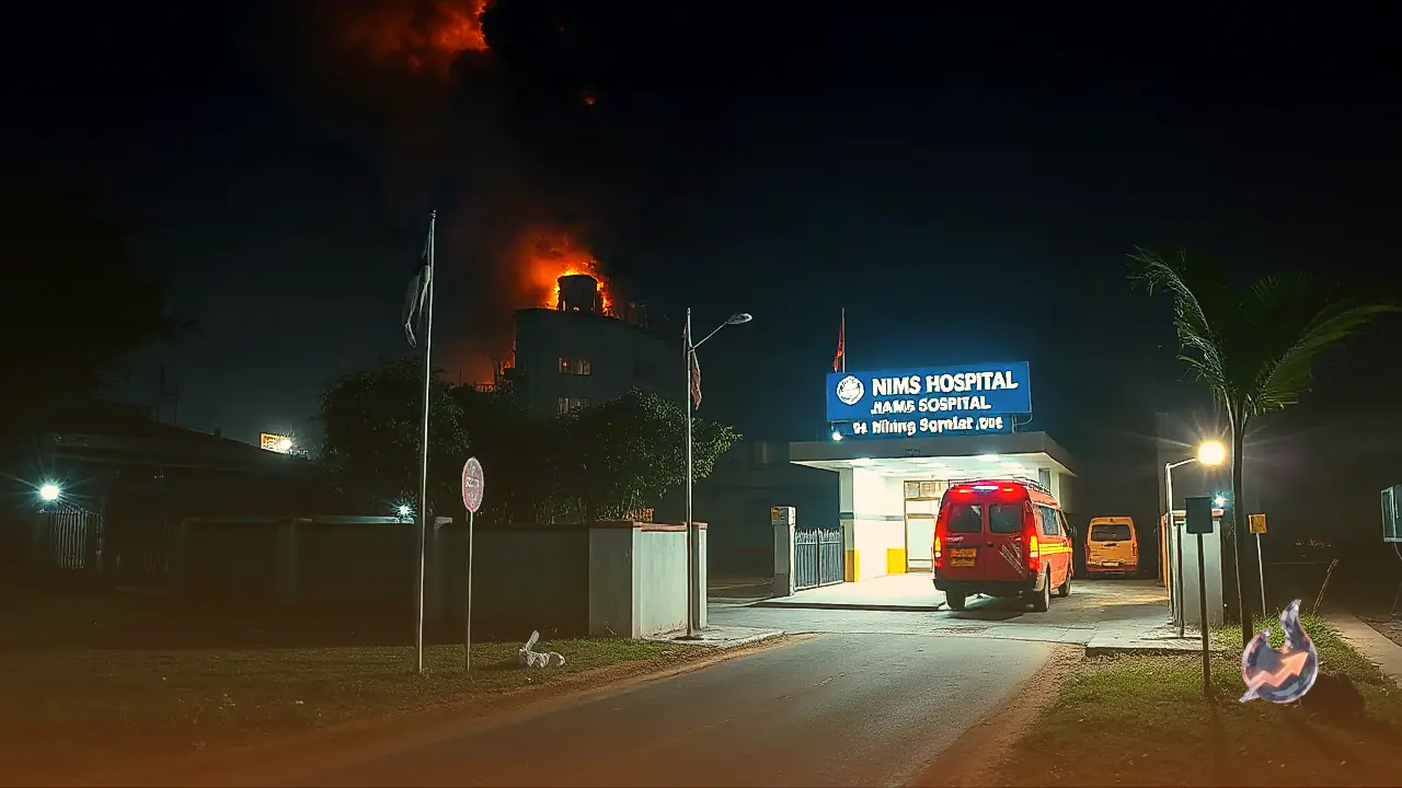 Blaze Erupts at NIMS Hospital Near Jaipur While Tonk Farmers Face Severe Fertilizer Shortage
