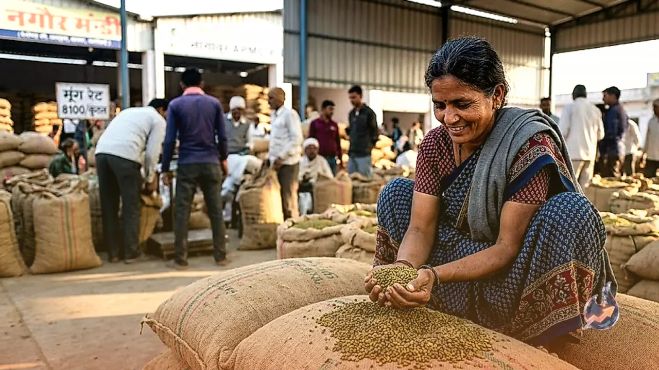 Kharif Harvest Arrives as Moong Prices Cross Eight Thousand in Nagaur and Merta