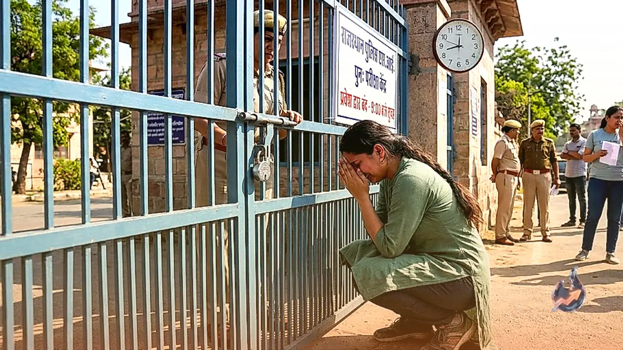 राजस्थान में एसआई भर्ती परीक्षा केंद्र पर गेट बंद होने से आठ साल की मेहनत पर फिरा पानी, बाहर रोती रही महिला अभ्यर्थी